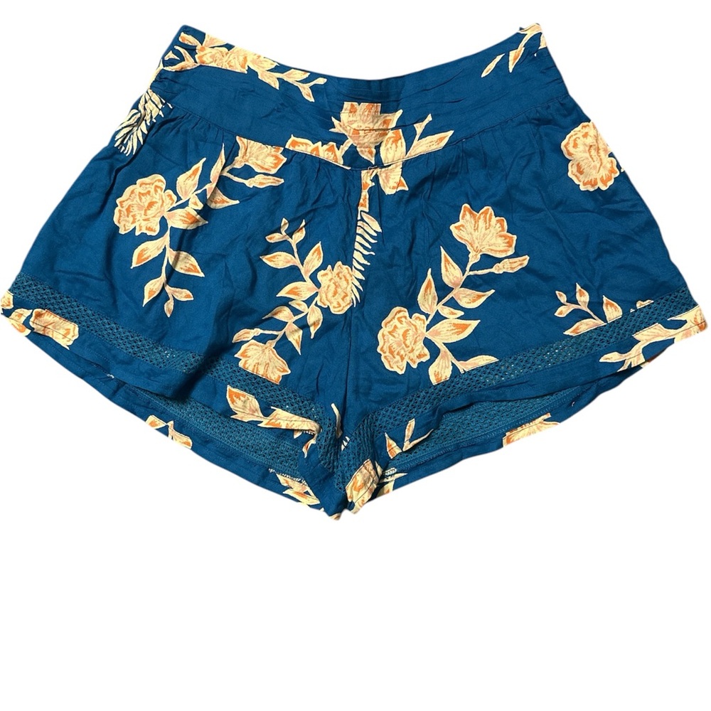 Floral Blue Women's Shorts